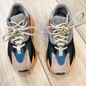Yeezy Sneakers - Gray, Blue, and Orange